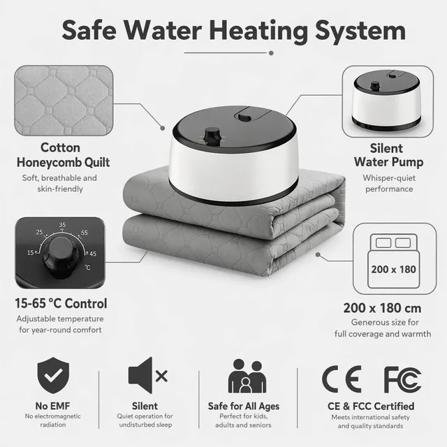 Water-heated bed pad