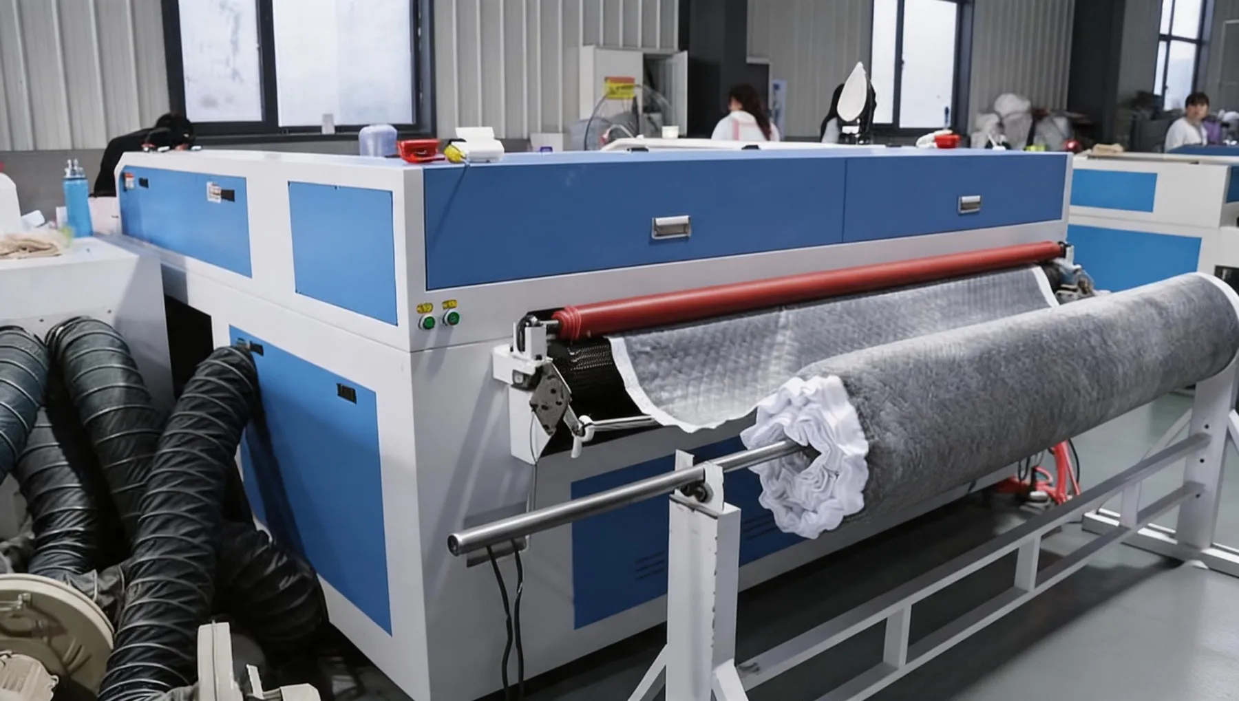 Fabric cutting in the Cozynest manufacturing facility